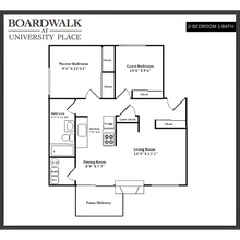 Two Bedroom One Bath 5714-H floor plan